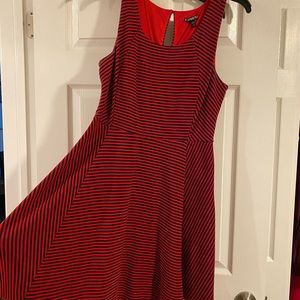 Red and navy dress by Express